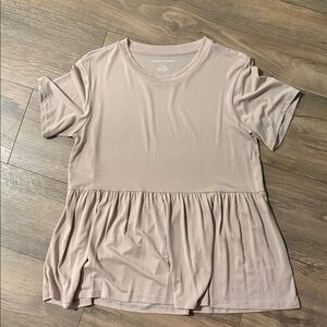 American Eagle Outfitters Dusty Pink Peplum Tee
